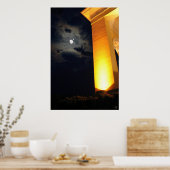 Nachts Tempel Poster (Küche)