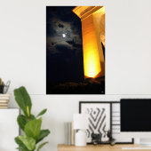 Nachts Tempel Poster (Heimbüro)