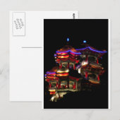 Nachts Tempel Postkarte (Vorne/Hinten)