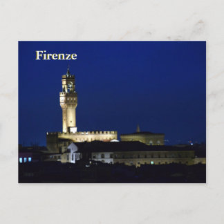 Nachts von Firenze Postkarte