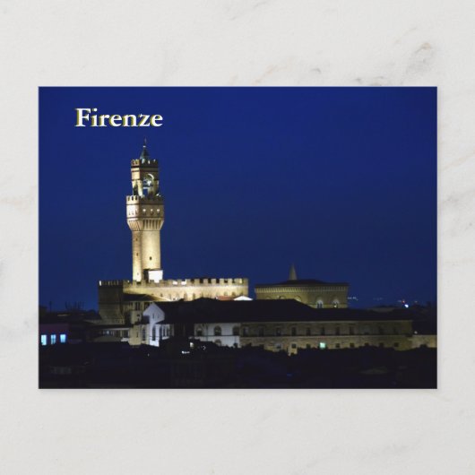 Nachts von Firenze Postkarte (Vorderseite)