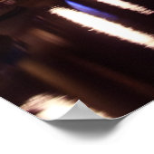 Nachts Zuiderkerk in Amsterdam Niederlande Poster (Ecke)