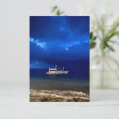 Nachtsaison. Plakatschild Dankeskarte (Stehend Vorderseite)