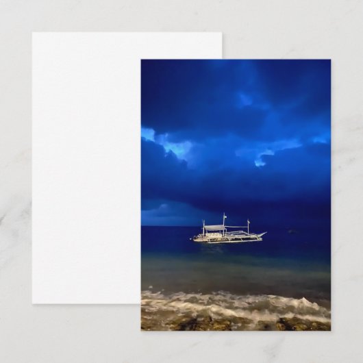 Nachtsaison. Plakatschild Dankeskarte (Vorne/Hinten)