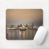 Nachtsan diego Segelboot-Skyline Mousepad (Mit Mouse)