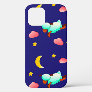 Nachtschafe mit Mond, Sternen und Wolken Case-Mate iPhone Hülle