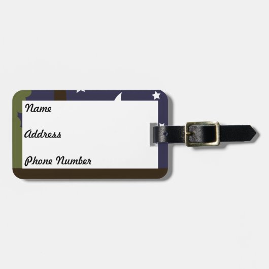 "Nachtschale" Gepäckanhänger (Vorderseite horizontal)