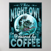 Nachtschale mit Kaffee Poster (Vorne)