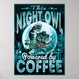 Nachtschale mit Kaffee Poster