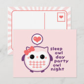 Nachtschale Postkarte (Vorne/Hinten)