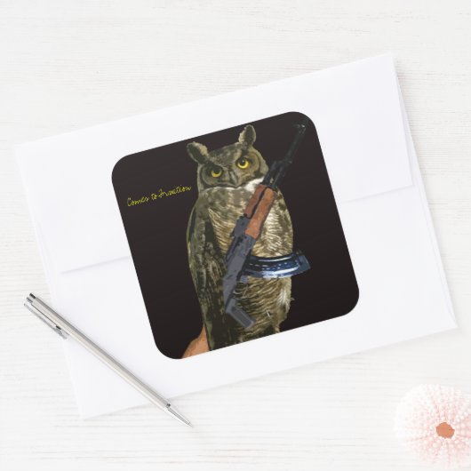 Nachtschale Quadratischer Aufkleber (Umschlag)