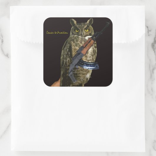 Nachtschale Quadratischer Aufkleber (Tasche)