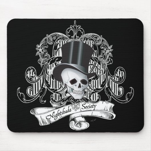 Nachtschatten Gesellschaft (Dunkle Farben) Mousepad (Vorne)