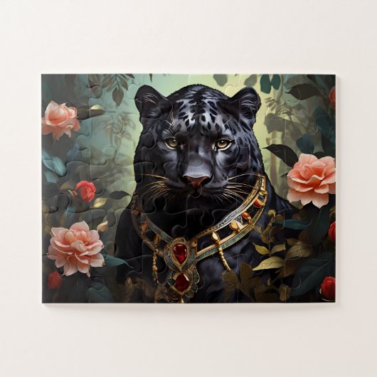 Nachtschatten Panther Wildlife Naturliebhaber Puzzle (Horizontal)