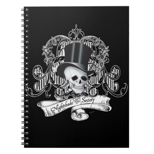 Nachtschattengesellschaft (dunkle Farben) Notizblock (Vorderseite)
