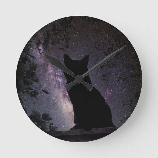 Nachtschau Runde Wanduhr (Vorderseite)