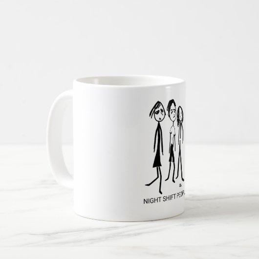Nachtschicht - Designer Coffee Tasse (Vorderseite Links)