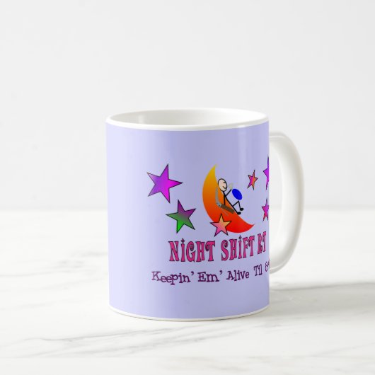 Nachtschicht Funktelegrafie-MOND Stock-Mann Kaffeetasse (VorderseiteRechts)