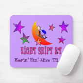 Nachtschicht Funktelegrafie-MOND Stock-Mann Mousepad (Mit Mouse)