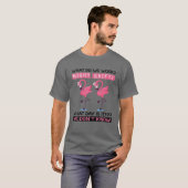 Nachtschicht Funny Flamingo Nurse RN LPN CNA Healt T-Shirt (Vorne ganz)