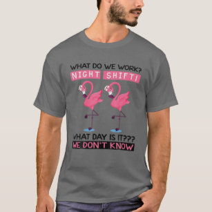 Nachtschicht Funny Flamingo Nurse RN LPN CNA Healt T-Shirt