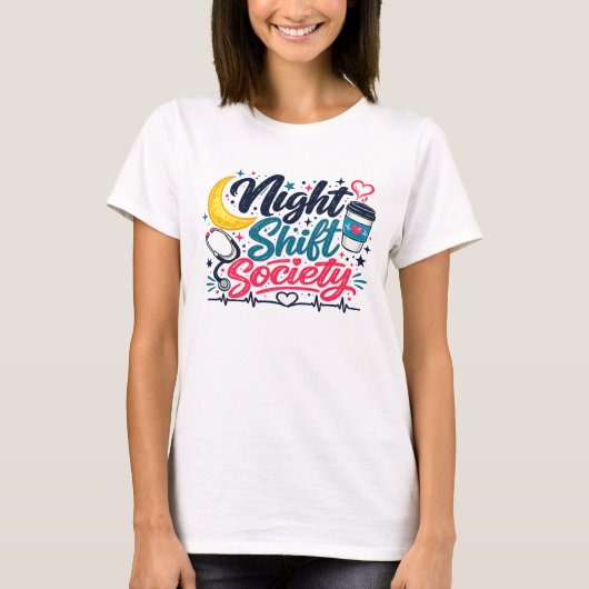 Nachtschicht Gesellschaft T-Shirt (Vorderseite)