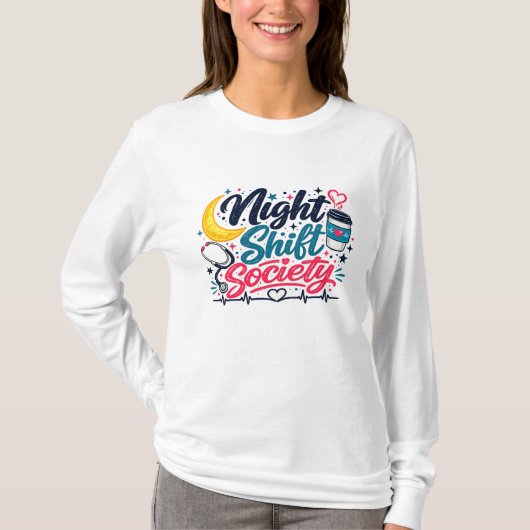 Nachtschicht Gesellschaft T-Shirt (Vorderseite)