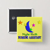Nachtschicht-Krankenpflege-Assistent Button (Vorne & Hinten)
