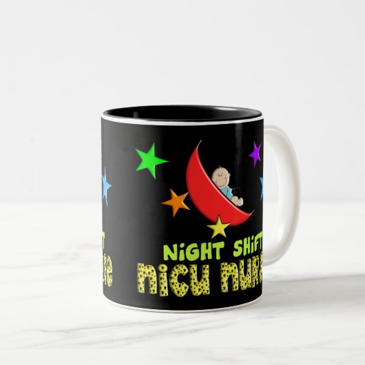 Nachtschicht NICU KRANKENSCHWESTER Geschenke Zweifarbige Tasse (VorderseiteRechts)