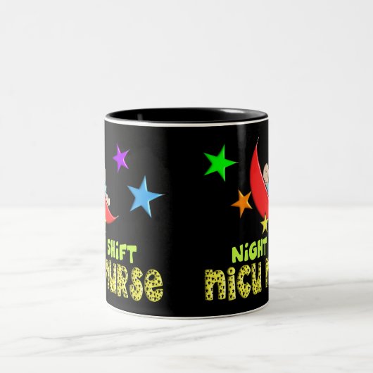 Nachtschicht NICU KRANKENSCHWESTER Geschenke Zweifarbige Tasse (Mittel)