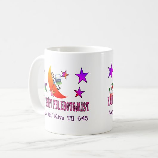 Nachtschicht Phlebotomist T - Shirts und Geschenke Kaffeetasse (Vorderseite Links)