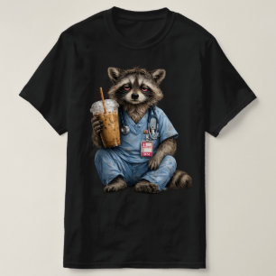 Nachtschicht Waschbär Krankenschwester , Lustige R T-Shirt