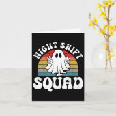 Nachtschiff Halloween-Nachtarbeiter Karte (Gelbe Blume)