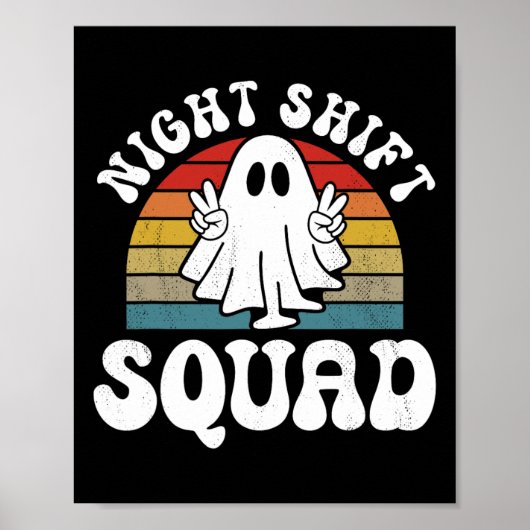 Nachtschiff Halloween-Nachtarbeiter Poster (Vorne)