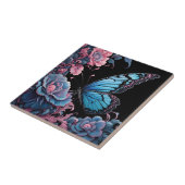 Nachtschmetterling im Blumengarten Fliese (Seite)