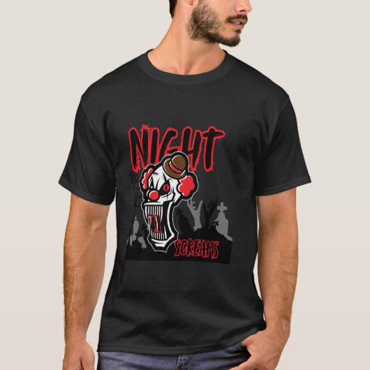 Nachtschreie der teuflische Clown V2 T-Shirt (Vorderseite)
