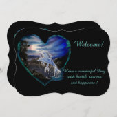 Nachtschwärmer , Dolphin-Liebe , Text hinzufügen Einladung (Vorne/Hinten)