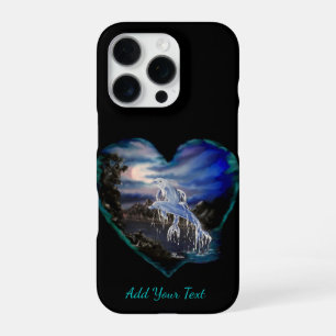 Nachtschwärmer , Dolphin-Liebe , Text hinzufügen iPhone 16 Pro Hülle
