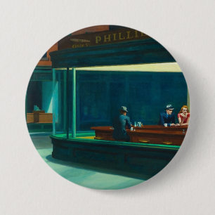 Nachtschwärmer Edward Hopper Button