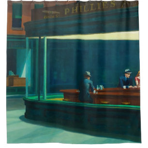 Nachtschwärmer Edward Hopper Duschvorhang