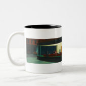 Nachtschwärmer - Edward Hopper Zweifarbige Tasse (Links)