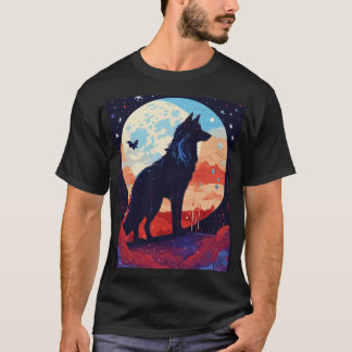 Nachtschwärmer: Glasblasen unter einem kosmischen T-Shirt
