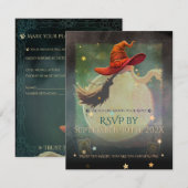 Nachtschwärmer Halloween-UAWG RSVP Karte (Vorne/Hinten)