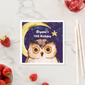 Nachtschwärmer Lila Schlaf-Epoche Slumber Geburtst Serviette (Beispiel)