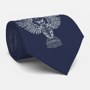 Nachtschwärmer Linear Blue Neck Krawatte