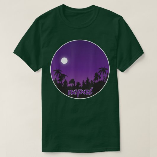 Nachtschwärmer mit Palmen T-Shirt (Design vorne)