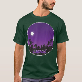 Nachtschwärmer mit Palmen T-Shirt