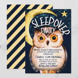 Nachtschwärmer Niedliche Schlaf-Epoche Slumber Geb Einladung