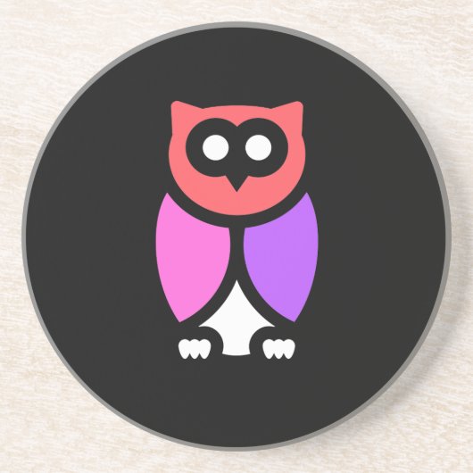 Nachtschwärmer, schönes Rosa und Rot, Abstrakter P Getränkeuntersetzer (Vorne)