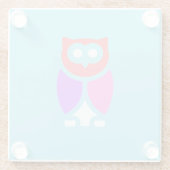 Nachtschwärmer, schönes Rosa und Rot, Abstrakter P Glasuntersetzer (Rückseite)